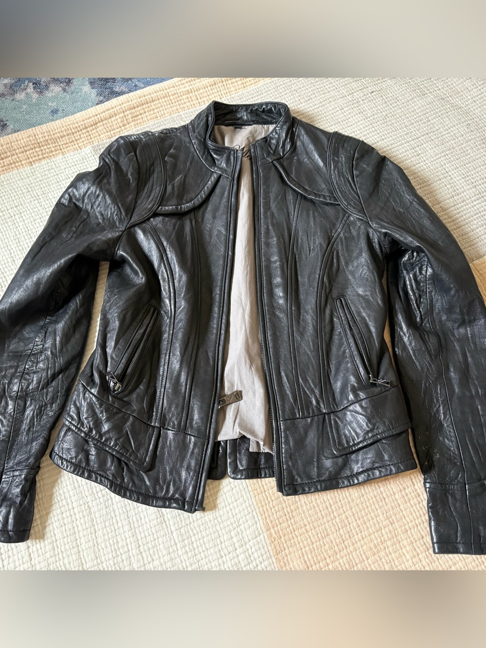 Steve Madden Black Leather Moto Jacket